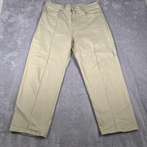 Everlane Jeans Womens 33R Khaki The Way‎ High Jean High Rise Straight Leg